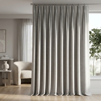 Cortinas Opacas de Lino Sintético con Pliegues Prensados DaiRui FBA, con Reverso Flocado, Cortinas para Ventanas, MOQ Bajo, Más Vendidas