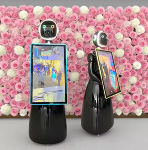 Robot guide pour salles d'exposition et centres commerciaux, service de reconnaissance faciale, <span class=keywords><strong>intelligence</strong></span> artificielle, caméra de photomaton, métal, WIFI - Product Image 4