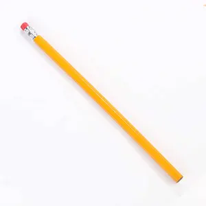 Promotion Personalized Custom Logo Printed Yellow Pencil Wooden Pencil With Eraser