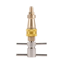 Clé de charge rapide pour réfrigérateur 1/4 po, type clé, pour remplissage rapide de réfrigérant et nettoyage de tuyaux