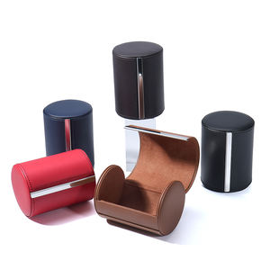 Caja de regalo de negocios de rollo de viaje para hombres antiarrugas impermeable caja de almacenamiento de corbata de cuero portátil - Product Image 6