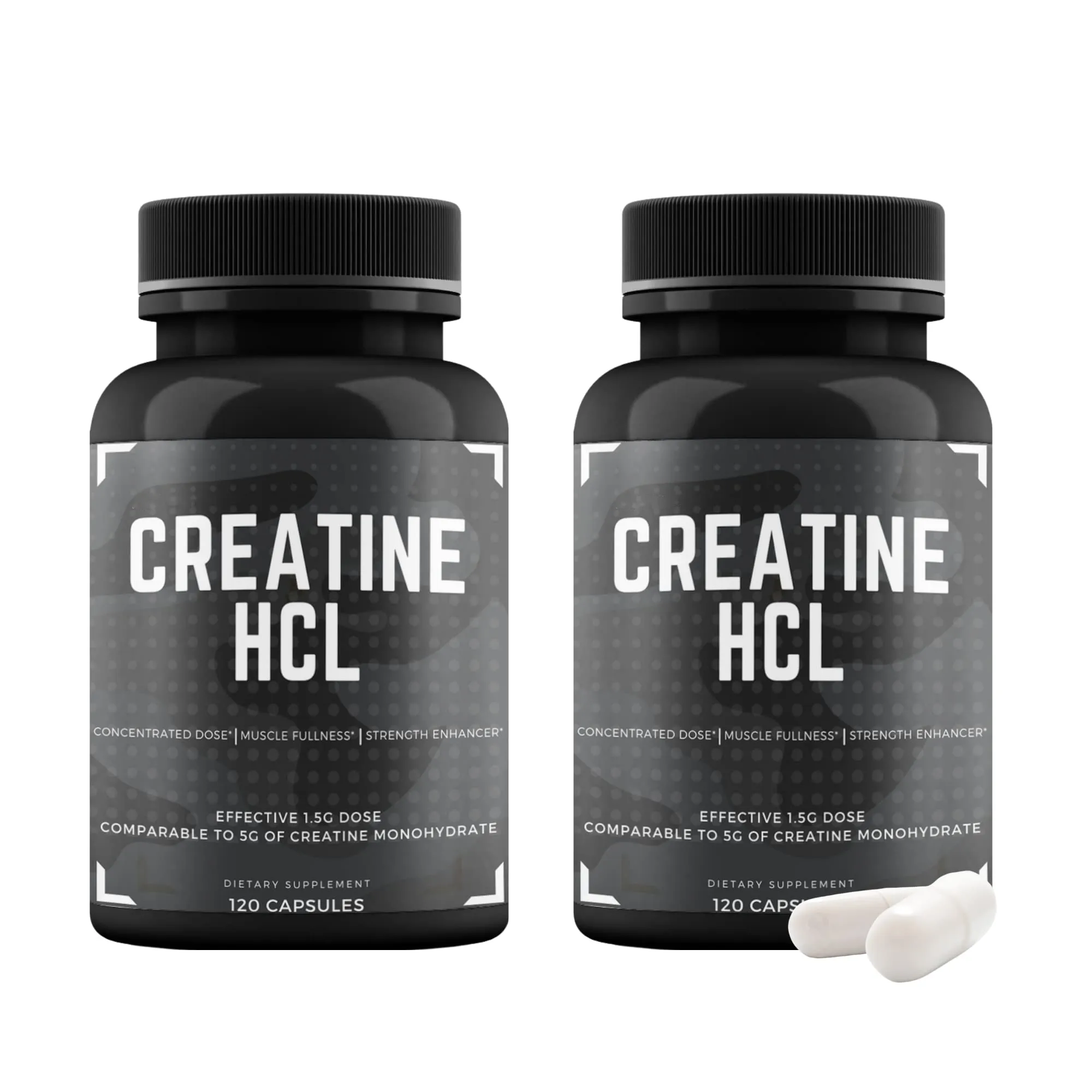 남자 & 여자 120ct 크레아틴 염산염 캡슐 1.5g 높은 복용량 크레아틴 HCL 알약 보충교재를 위한 Micronized 크레아틴