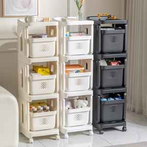 Estante Organizador de Plástico para el Hogar de 1 a 3 Niveles Choice Fun con Ruedas de Carrito Extraíbles, Estrecho para Baño, Proveedor de <span class=keywords><strong>China</strong></span> - Product Image 1