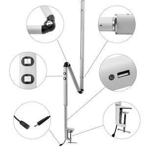 Iluminación LED Lámpara de escritorio Ajustable Plegable 360 <span class=keywords><strong>Mesa</strong></span> LED giratoria <span class=keywords><strong>para</strong></span> <span class=keywords><strong>uñas</strong></span> Tatto Lash Salon SPA Nail LED Lámpara de escritorio - Product Image 4