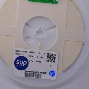 Whole Sale RR1608 0603L1R3JT 0603 1608 Resistors Chip Resistors SMD Resistors 1.3ohm 5% 1/10W Thick <b>Film</b> Resistor - Product Image 1