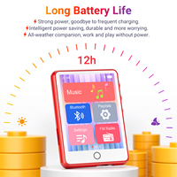 Lecteur MP3 en gros avec pour Bluetooth Logo personnalisé Sports enfants OEM/ODM FLAC Format Audio Radio FM et enregistreur vocal