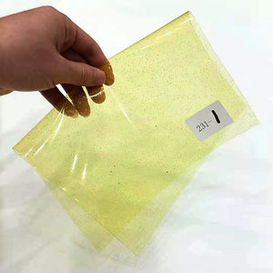 Rouleau de faux cuir translucide en PVC Transparent de couleur brillante 0.3mm pour la fabrication de sac à la mode/chaussure/décoration/maquillage - Product Image 3