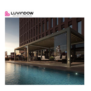 ศาลาพักผ่อนริมชายหาดฮาวาย โครงสร้างอะลูมิเนียม หลังคาบานเกล็ดปรับไฟฟ้าอัจฉริยะ ทนทานต่อพายุเฮอริเคน - Product Image 4