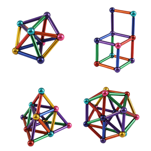 ของเล่นเพื่อการศึกษาของเด็กแท่งแม่เหล็กชุดลูกบอลแม่เหล็กพร้อมบล็อกก่อสร้างของเล่นบรรเทาความเครียด - Product Image 4