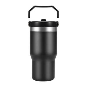 Gourde isotherme moderne en acier inoxydable de 600 ml avec couvercle et poignée pour le voyage et le camping - Product Image 1