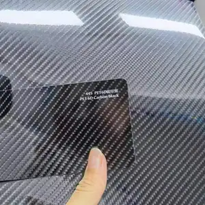 Không khí bong bóng miễn phí siêu bóng 6D sợi carbon phim PET phát hành Liner đen sợi Carbon Vinyl