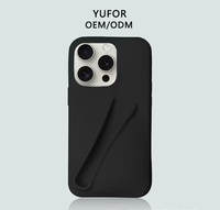Étui de téléphone en silicone antichoc deux-en-un pour iPhone 15 Pro/15 Pro Max, avec design de rouge à lèvres