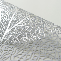 Sets de table ronds classiques en PVC, diamètre 380 mm, épaisseur personnalisable, résistants à la chaleur, anti-huile, antidérapants pour mariages et décoration