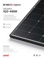 Panneau solaire monocristallin 420W-440W entièrement noir demi-cellule PERC N-type double vitrage 22,5% de rendement simple/double face