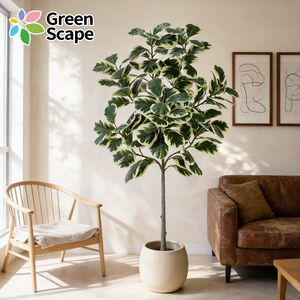Árbol Artificial <span class=keywords><strong>de</strong></span> Ficus Lyrata en Maceta para Interiores, Ramas con Textura Realista, Bonsái para Decoración <span class=keywords><strong>de</strong></span> Sala <span class=keywords><strong>de</strong></span> Estar y Eventos - Product Image 1