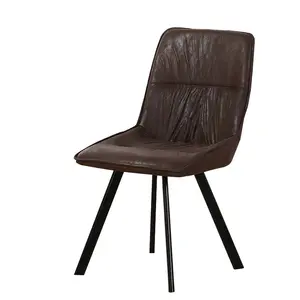빈티지 가죽 식당 의자 현대 블랙 럭셔리 의자 그레이 라이트 팔걸이 고품질 정품 골드 현대