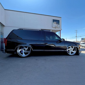 SJ 镀银抛光 5x114.3 6x139.7 6x5.5 22x12 锻造轮毂 24 26 28 英寸车轮 5 辐条深凹轮圈 适用于雪佛兰 <span class=keywords><strong>Caprice</strong></span> - Product Image 2