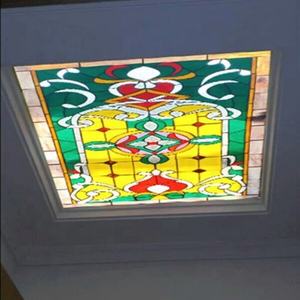 Panel de Techo de Vidrio Tiffany Personalizado, Ventana de Claraboya Sólida para Decoración de Comedor, Baño y Sala de Estar - Product Image 2