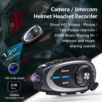 Casque de moto Q29 ABS le plus vendu pour casque, caméra 1080p, chipset double cœur, interphone pour 2 personnes, portée de 500 m