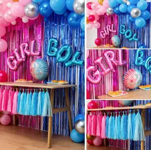 Garçon ou fille sexe révéler fête décoration ensembles ballons arc guirlande Kit pour bébé douche enfants garçon filles fête d'anniversaire fournitures