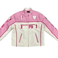 Veste en cuir respirante pour homme MALUNET ENTERPRISES, broderie, manches longues, coupe-vent, vêtements de sport, veste de moto