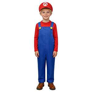 Disfraz de Halloween para Niños de Mario/<span class=keywords><strong>Luigi</strong></span> - Conjunto de Mono con Sombrero y Camiseta - Product Image 5