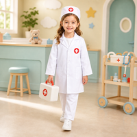 Ensemble de 2 costumes médicaux pour enfants, garçons et filles, pour se déguiser en médecin, chirurgien, pour Halloween, cosplay