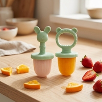 Moules à glaces en silicone 6 cavités les plus tendance 2026 avec poignée pour la préparation d'aliments sains pour bébés et de sucettes glacées au lait maternel