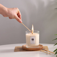 Vela Aromática de Vidrio de Lujo Personalizada con Tapa de Lazo, Aroma Pera Inglesa y Fresia, Caja de Regalo, Marca Privada OEM para Decoración del Hogar y Venta al por Menor