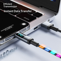 240W Typ-C Schnellladegerät Datenkabel mit Digitalanzeige Geflochtene Abschirmung aus Nylonmaterial für Mobiltelefone & Computer