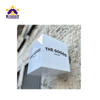Boîte lumineuse personnalisée avec logo, cube lumineux carré en acrylique avec boîte lumineuse LED pour la publicité