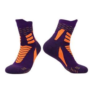 गर्म बिक्री कस्टम युवा खेल पैर गर्म उच्च बास्केटबॉल कपास सांस लेने योग्य एथलेटिक ठोस रंग तल लोगो खेल - Product Image 4