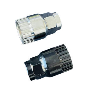 Herramienta para el eje de pedalier de bicicleta de montaña, llave de vaso de acero plateada y negra para extracción e instalación de rueda libre, reparación de bicicletas - Product Image 1