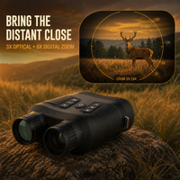 Monoculaire de vision nocturne Premium Mini80 4K avec capteur 0,005 Lux et portée dans l'obscurité totale de 400 m pour les sports et aventures en plein air