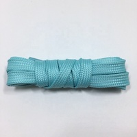 Lacets plats tubulaires tressés lumineux de haute qualité, 10 mm de large, en coton et polyester, avec embouts transparents pour chaussures de sport et d'extérieur
