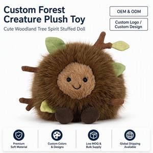 Peluche Elfe <span class=keywords><strong>de</strong></span> la Forêt, Esprit des Bois, avec feuilles et branches, Mignonne Poupée <span class=keywords><strong>Kawaii</strong></span>, Cadeau, OEM ODM, Fabricant en Gros Personnalisé - Product Image 1