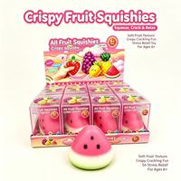 Jouet Squishy Fraise Croustillante Anti-Stress Décompression Balle Sensorielle Faite à la Main Vente en Gros