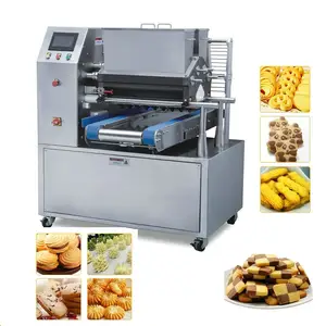 Nhỏ tự động xoắn hoa Cookies depositor Máy dây cắt Biscuit Cookie Máy làm