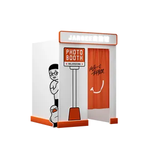 Cabine photo en bois artisanale pour événements commerciaux, compatible avec les appareils photo et les appareils reflex - Product Image 2