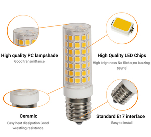 Ac120v <span class=keywords><strong>E17</strong></span> 6 Wát 600LM <span class=keywords><strong>Led</strong></span> <span class=keywords><strong>Bulb</strong></span> với 2700-6500K không nhấp nháy mini ánh sáng bán buôn cho chiếu sáng trong nhà - Product Image 6