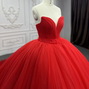 7523 Nouveautés Robes de soirée longues élégantes en dentelle rouge à épaules dénudées pour femmes - Product Image 4
