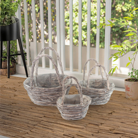 Panier en mousse naturelle, jardinières suspendues en rotin, légères, kits de pots de fleurs de jardin d'extérieur pour plantes vertes
