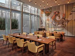 Ensemble de mobilier de restaurant commercial en bois massif, banquette, salle à manger, bar, salon, design rétro - Product Image 4