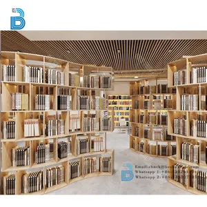 Estantería de madera moderna para libros, diseño personalizado para biblioteca, muebles de guardería