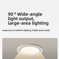 Nouveau Spot LED Encastrable Moderne 7W 3 Couleurs en Aluminium pour Bureau Intérieur, Orientable