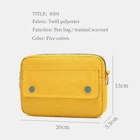 Estuche de Lápices de Gran Capacidad con Doble Hebilla Oculta, Diseño Simple y Creativo para Exámenes Escolares, Bonito y Moderno de Poliéster