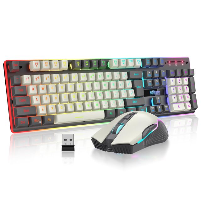 OEM ODM K10 Pro Wireless Gaming Keyboard and Mouse Combo RGB Backlit Rechargeable 3800mAh Battery Mechanical Feel Antighosting K