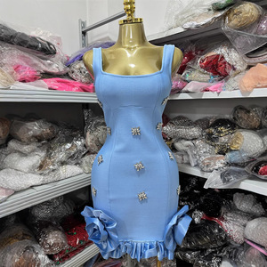 Denim Dress - Denim Party Dress - Mini Sleeveless Style