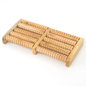 Outils de massage <span class=keywords><strong>pas</strong></span> chers, rouleau de massage pour les pieds en bois, massage des pieds en bois, artisanat en bambou - Product Image 1