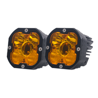 Feux LED Hyperspot de 3 pouces, lot de 2, cube lumineux ambre LED + laser LED, feux auxiliaires pour tout-terrain Jeep JK JL JT Bronco F150 Raptor
